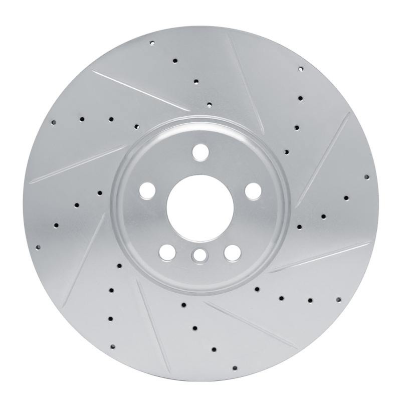 BMW 840i Brake Rotor (1) - Front - R1 Concepts - Drilled & Slotted - Silver - `16-`25